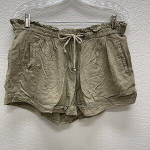 Ambre Babzoe Womens Size 34 Medium Shorts Linen Blend Sinched Waist